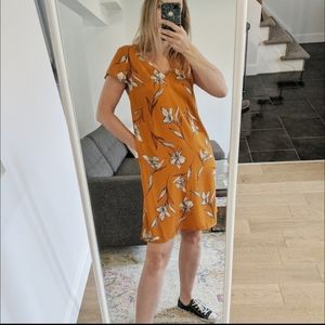 Floaty Boho Hippy Orange Retro Dress with Pockets